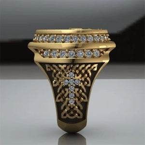 New Arrival Men Rings Unique Badge Double Headed Eagle Ring Wedding Anniversary Angel Wings Jewelry