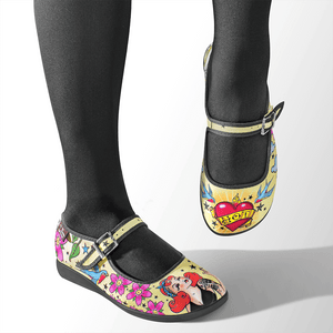 Chocolaticas® Tattoo Women's Mary Jane Flat-2