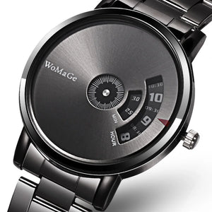 Womage Men Watches Fashion Creative Watches Men Stainless Steel Men Watches Quatrz Wristwatch Luxury Mens Clock Horloge Man