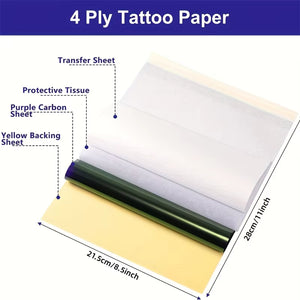 A4 Size Tattoo Transfer Paper Tattoo Stencil Paper Copy Paper Thermal Paper for Tattoo Transfer Machine Accessorie