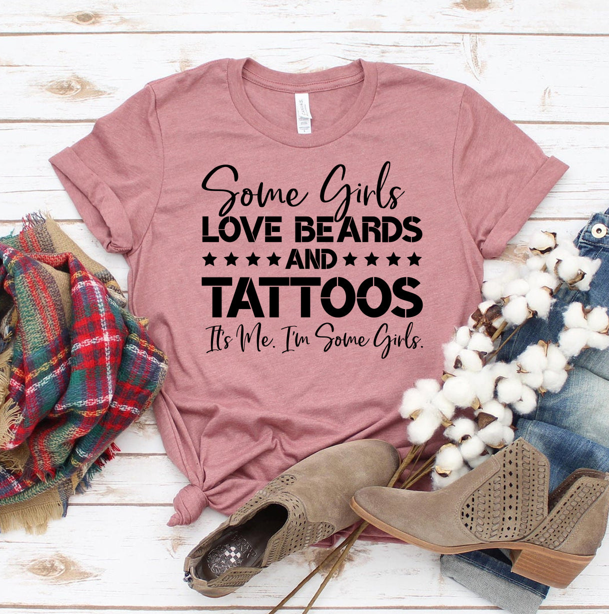 Some Girls Love Beards And Tattoos T-shirt